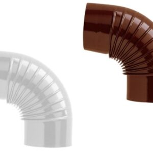 Koljeno dimovodno emajlirano fi120 bijelo/smeđe