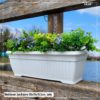 Žardinjera s podmetačem mediteran L 40/50/60 cm bijela smeđa terakota - Image 6