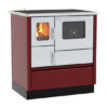 AlfaPlam štednjak na kruta goriva 75 INOX  ECO DESIGN (6kW) Crveni/Antracit - Image 3