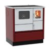 AlfaPlam štednjak na kruta goriva 75 INOX  ECO DESIGN (6kW) Crveni/Antracit - Image 7