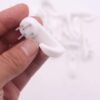 Kukice za zid za slike plastične bijele s čavlićima 5 komada - Image 3