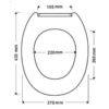 WC daska MDF bijela inox panti  WC sjedalica GTL - Image 2