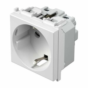 Utičnica Schuko+KS 2P+E 16A 250V~ 2M VM10AO MODUL antibakterijska bijela