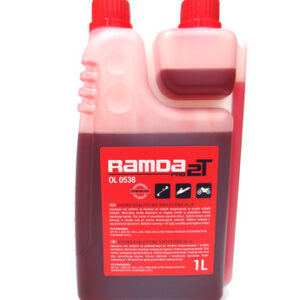 RAMDA Ulje za dvotaktne motore 1,0 l s dozatorom crveno 1:50  za 2T motorne trimere, pile...