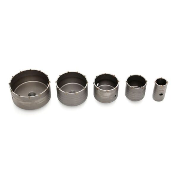 Set Kruna za bušenje cigle, betona Ø65, Ø80, Ø100, Ø110 i Ø125mm sa držačem SDS+ - Image 2