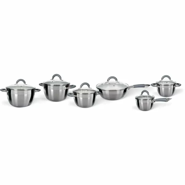 Set indukcijskog posuđa od 12 dijelova, Grey Diamond line