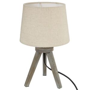 SVJETILJKA STOLNA MINI 18X30,5CM DRVO/POLIESTER KREM  ATMOSPHERA 161510A