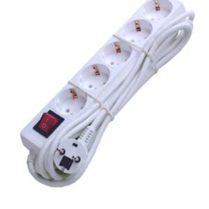 Kabel produžni priključnica 3 metra 5 utičnih mjesta s prekidačem