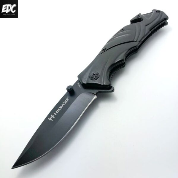Nož džepni preklopni HILWOD L00616B  21cm Crni EDC - Image 6