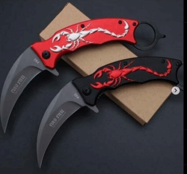 Nož džepni preklopni Karambit Cold Steel F92 Scorpion Crni - Image 2