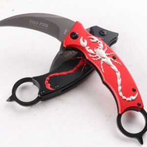 Nož džepni preklopni Karambit Cold Steel F92 Scorpion Crveni