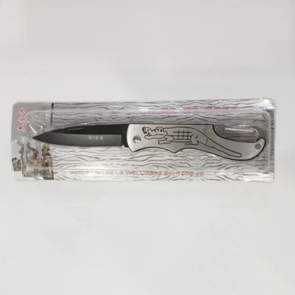 Nož džepni preklopni W18-B Srebrni 16cm (krokodil) - Image 2