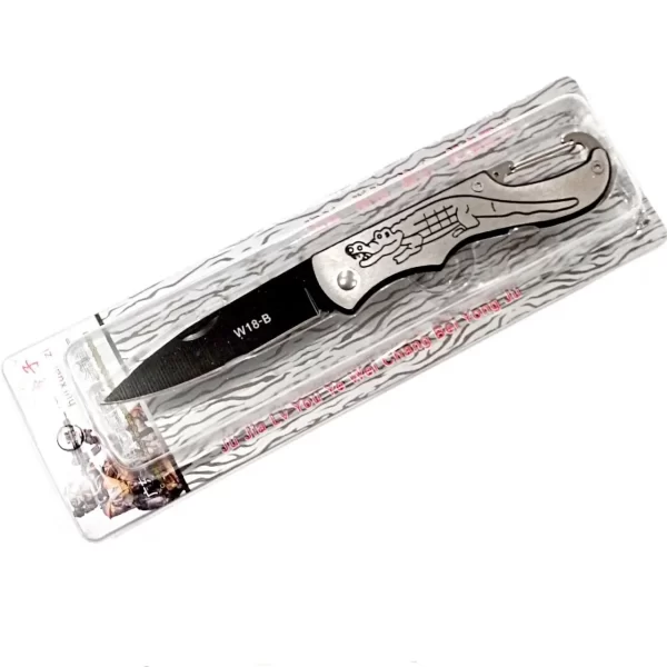 Nož džepni preklopni W18-B Srebrni 16cm (krokodil) - Image 3