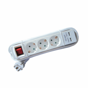Produžna priključnica letva 3 utična mjesta, 2 USB mjesta, 5V,05A  PP315P