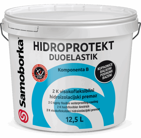 SAMOBORKA - HIDROPROTEKT DUOELASTIK  set 10 kg + 5 l   hidroizolacija - Image 3