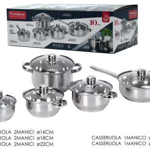 Set inox lonaca 10 komada Prestigiosa