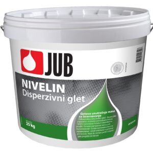 JUB NIVELIN 25kg, DISPERZIVNI GLET je pripremljena masa za izravnavanje unutarnjih zidnih i stropnih površina