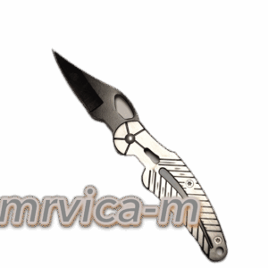 Nož džepni sklopiv (EDC) 889 Orlovo pero Srebrno/Crni s rupom za vezicu