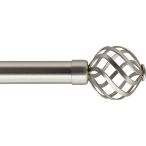 KARNIŠA zidna LUANCE SET RAZVLAČNA,  120-210 CM, FLORENCE – SREBRNA