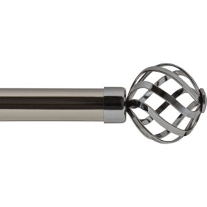 KARNIŠA zidna LUANCE SET RAZVLAČNA,  120-210 CM, FLORENCE – GRAFITNO CRNA