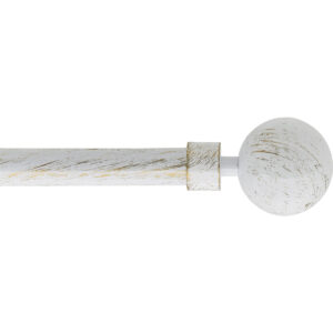 KARNIŠA zidna LUANCE SET RAZVLAČNA,  120-210 CM,  BASIC – BIJELA S UZORKOM