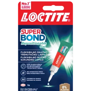 LOCTITE SUPER BOND Repositionable Gel, Prozirno, 3g