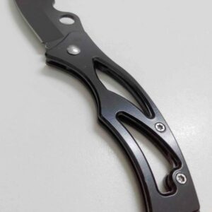 Nož džepni sklopiv (EDC) 870 Crni skeletizirana drška taktički