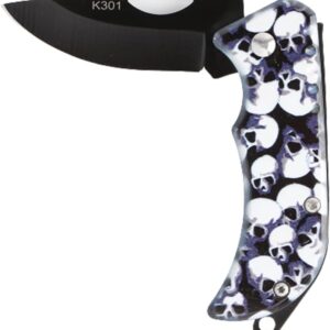 Nož džepni sklopiv (EDC) K301 Skulls s rupicom za lančić