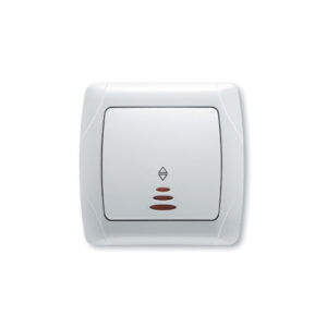 Sklopka PŽ Viko CARMEN bijela izmjenična s kontrolnom lampom 063