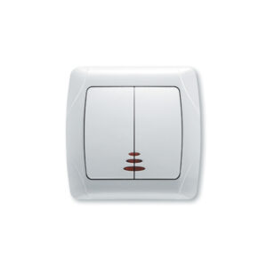 Sklopka PŽ Viko CARMEN bijela serijska s kontrolnom lampicom 050