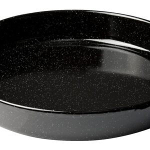 Tepsija okrugla, emajlirana 36cm, duboka 6cm Crno Špricano