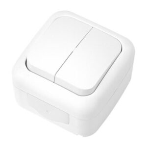 Sklopka  NŽ VIKO  IP54 W 002 Serijska Bež OG vodotijesna (dupla)