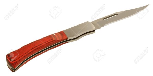 Nož džepni sklopivi N1 lovački kamping nož, s umetkom od drva 26cm - Image 2