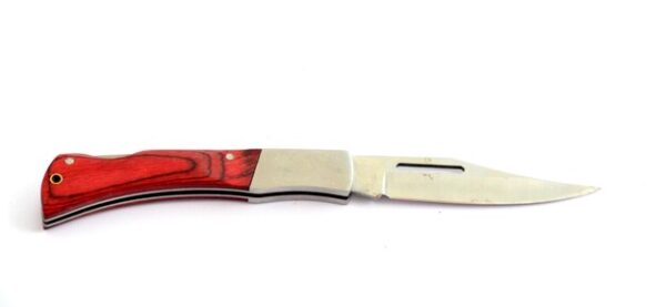 Nož džepni sklopivi N1 lovački kamping nož, s umetkom od drva 26cm - Image 3