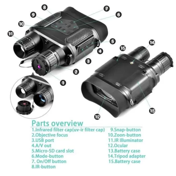 Dalekozor za noćno promatranje, noćni lov, optika za noć do 400m NV-400B - Image 4