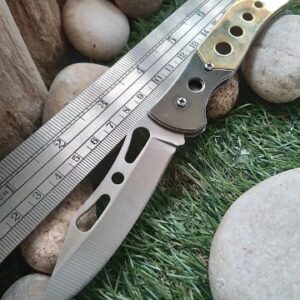 Nož džepni sklopiv (EDC) HFG822 Hengfeng srebrno/zlazni s kopčom