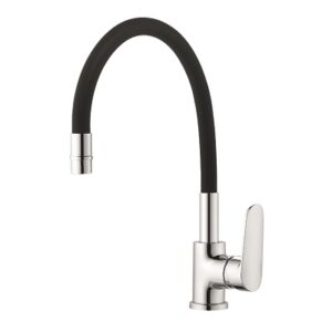 SLOVARM Miješalica za sudoper COLOR  stojeća visoki savitljivi silikonski izljev-CRNA