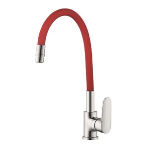 SLOVARM Miješalica za sudoper COLOR  stojeća visoki savitljivi silikonski izljev-CRVENA