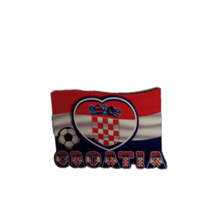 Magnet za frižider, Hrvatski suvenir, Zasrava Crven-Bijeli-Plavi val. Srce Grb (74780)