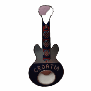 Magnet za frižider, Hrvatski suvenir, Gitara s otvaračaem 74658