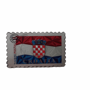 Magnet za frižider, Hrvatski suvenir, Zastava Hrv. metal Postal (774619)