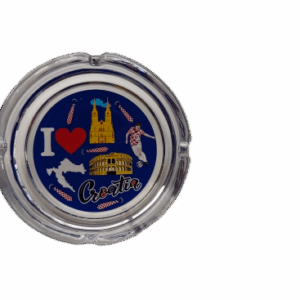 Pepeljara staklena, Croatia,  Hrvatski suvenir. Plava