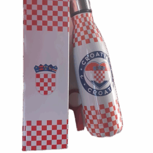 Boca termos, Hrvatski suvenir Kockice, CROAIA U krugu sa zastavom u obliku srca