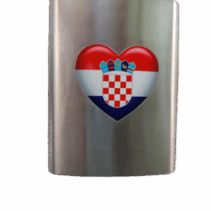 Pljoska sa Hrvatskom zastavom u obliku srca (Hrvatska) 10128 (8oz)