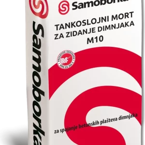 MORT ZA ZIDANJE DIMNJAKA M10 25kg projektirani mort za zidanje opće namjene (T)