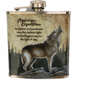 Pljoska lovačka 207ml Vuk sivi