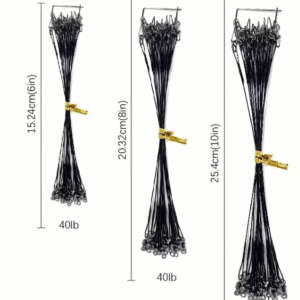 Predvezi od Sajle set 60 komad Crni/Zeleni otporno na sve zube grabežljivaca