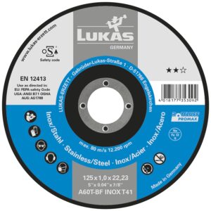 LUKAS Rezna ploča Ø115 mm x 1,0mm x 22mm  INOX-RAVNA