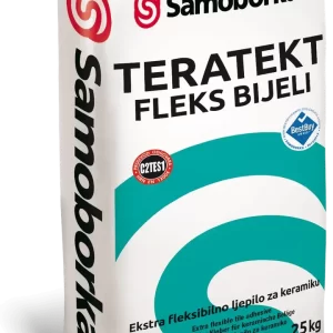 SAMOBORKA  TERATEKT FLEKS BIJELI ekstra fleksibilno ljepilo za keramiku C2TES1 25kg