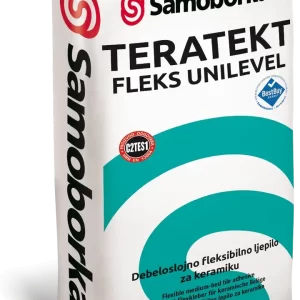 SAMOBORKA  TERATEKT FLEKS UNILEVEL 25kg debeloslojno fleksibilno ljepilo za keramiku C2TES1